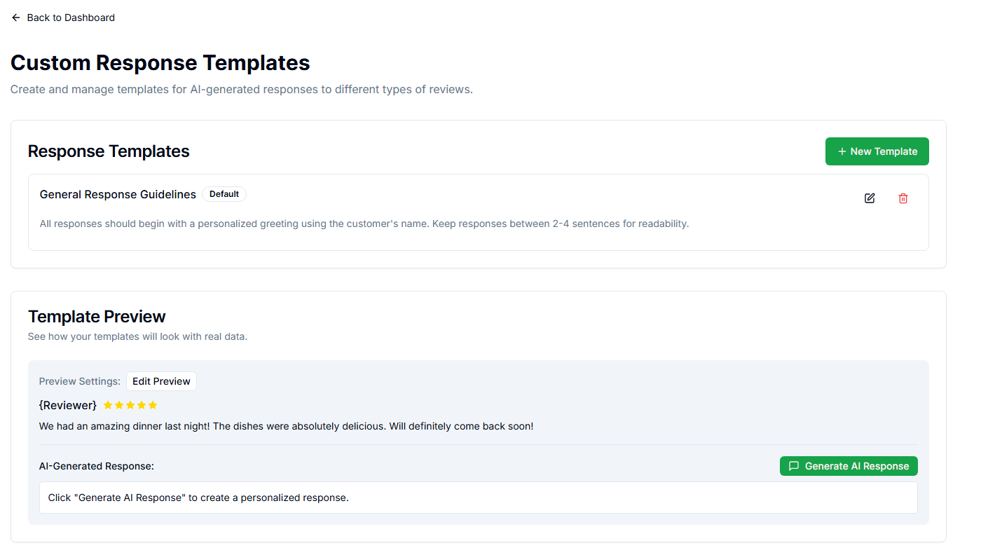 Custom-Response-Templates: Implementing automated review collection with Spreadical