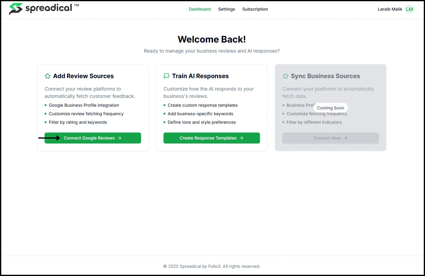 Step 9: Click on "Add Review Sources"